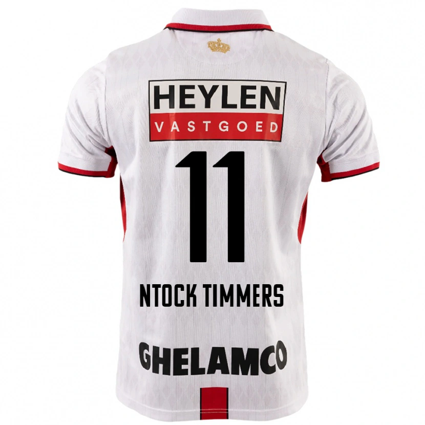 DanxenキッズKurtis Ntock Timmers#11ホワイト レッドアウェイシャツ2025/26ジャージーユニフォーム