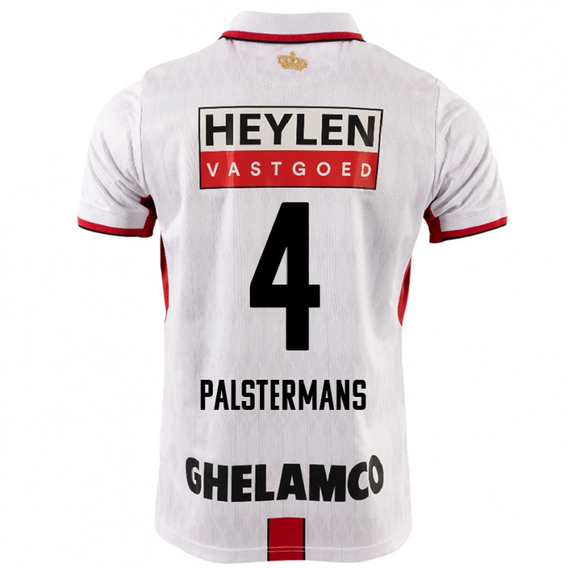 DanxenキッズJasper Palstermans#4ホワイト レッドアウェイシャツ2025/26ジャージーユニフォーム