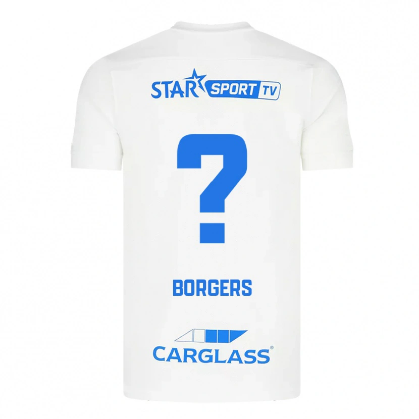 DanxenキッズLander Borgers#0ホワイト ブルーアウェイシャツ2025/26ジャージーユニフォーム