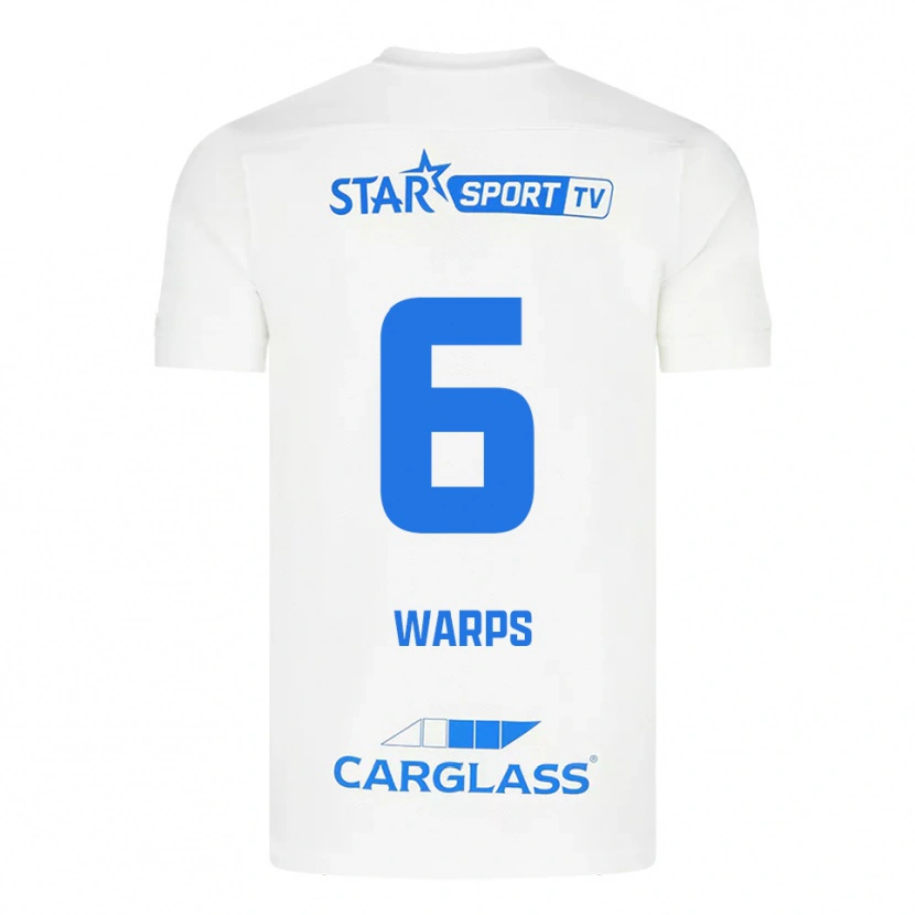 DanxenキッズIsa Warps#6ホワイト ブルーアウェイシャツ2025/26ジャージーユニフォーム