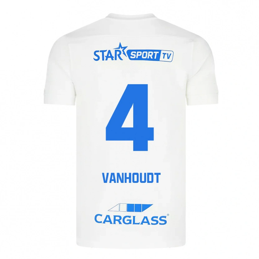 DanxenキッズLuna Vanhoudt#4ホワイト ブルーアウェイシャツ2025/26ジャージーユニフォーム