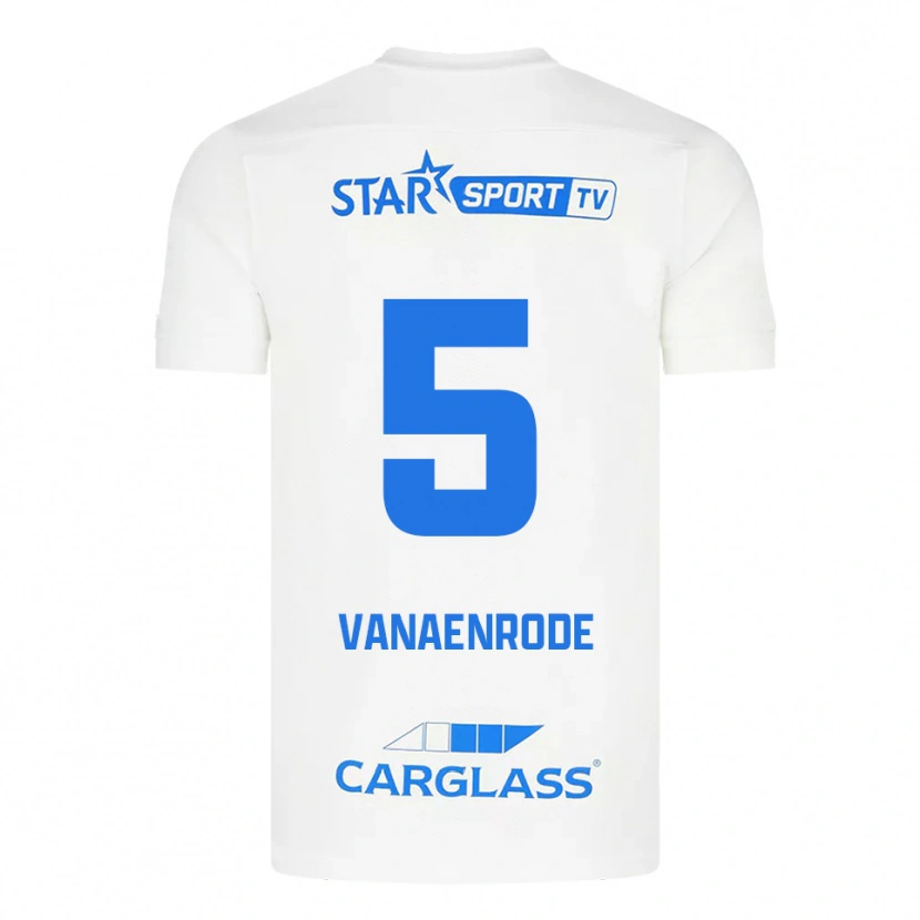 DanxenキッズGwyneth Vanaenrode#5ホワイト ブルーアウェイシャツ2025/26ジャージーユニフォーム