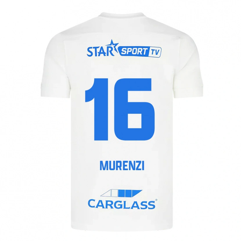 DanxenキッズAaron Murenzi#16ホワイト ブルーアウェイシャツ2025/26ジャージーユニフォーム