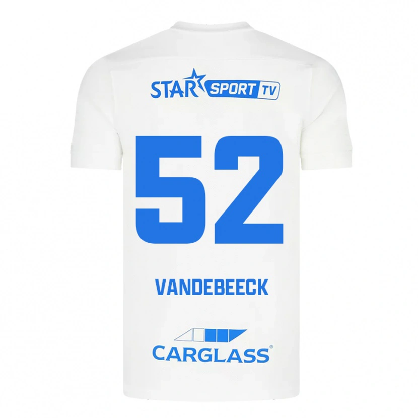 DanxenキッズEmmely Vandebeeck#52ホワイト ブルーアウェイシャツ2025/26ジャージーユニフォーム