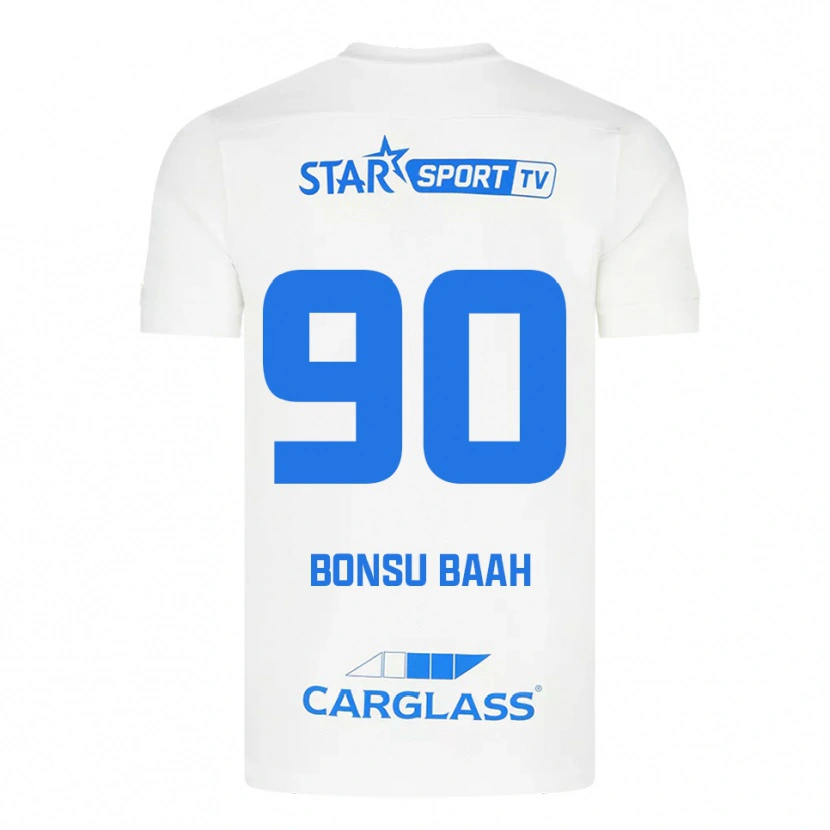 Danxenキッズクリストファー・ボンス・バー#90ホワイト ブルーアウェイシャツ2025/26ジャージーユニフォーム