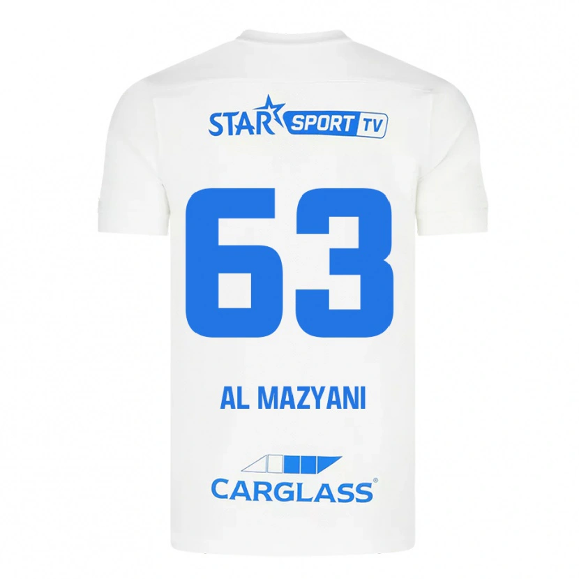 DanxenキッズFaissal Al Mazyani#63ホワイト ブルーアウェイシャツ2025/26ジャージーユニフォーム