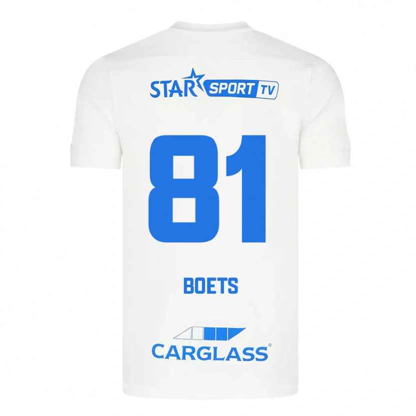 DanxenキッズKeo Boets#81ホワイト ブルーアウェイシャツ2025/26ジャージーユニフォーム