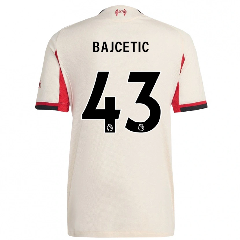 Danxenキッズステファン・バイチェティック#43ホワイト ブラックアウェイシャツ2025/26ジャージーユニフォーム