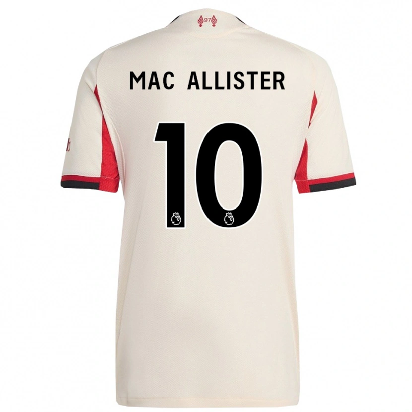 Danxenキッズアレクシス・マック・アリスター#10ホワイト ブラックアウェイシャツ2025/26ジャージーユニフォーム