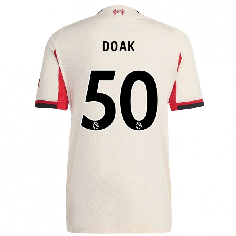 Danxenキッズベン・ドーク#50ホワイト ブラックアウェイシャツ2025/26ジャージーユニフォーム