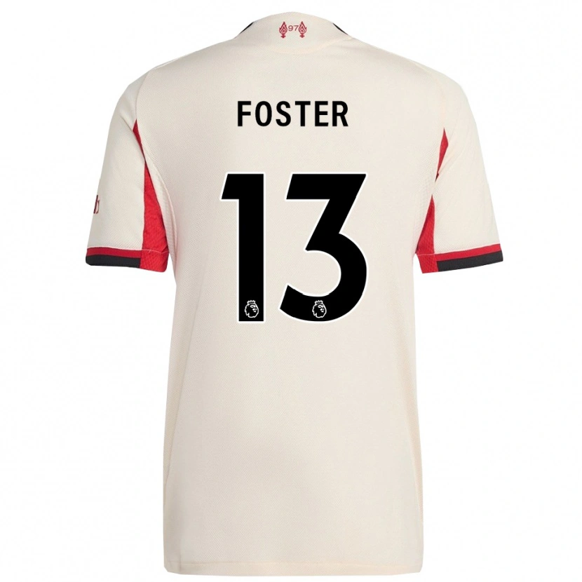 Danxenキッズライリー・フォスター#13ホワイト ブラックアウェイシャツ2025/26ジャージーユニフォーム