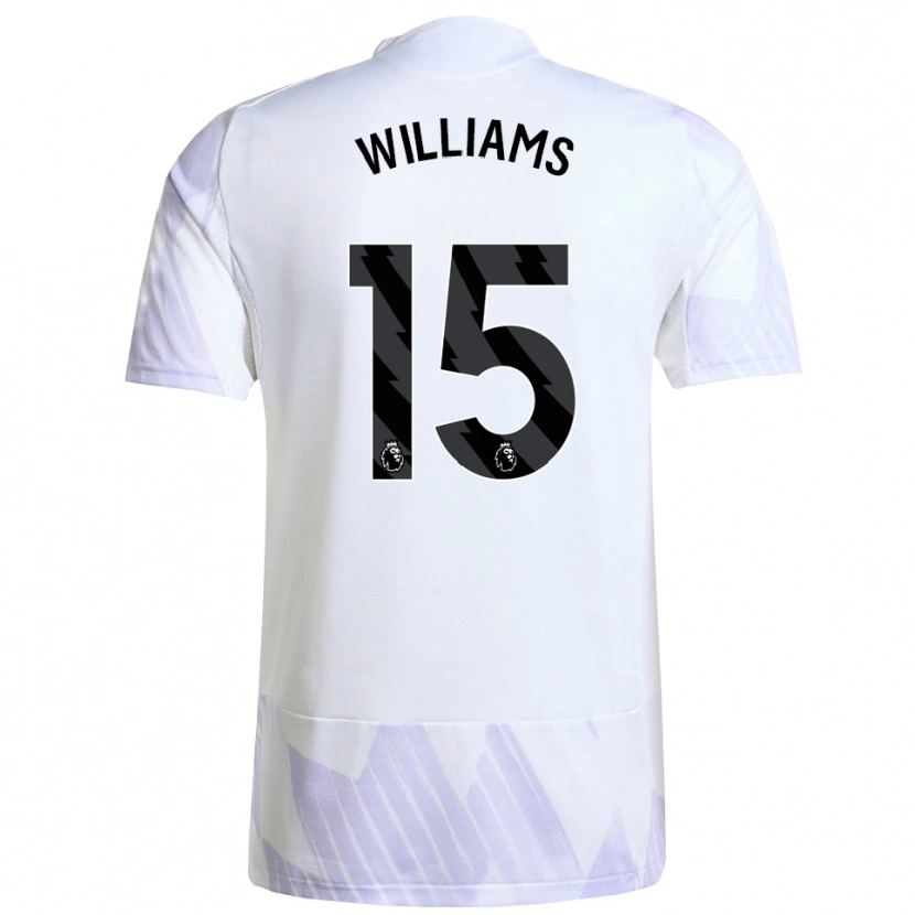 DanxenキッズJoe Williams#15ホワイト パープル パープルアウェイシャツ2025/26ジャージーユニフォーム