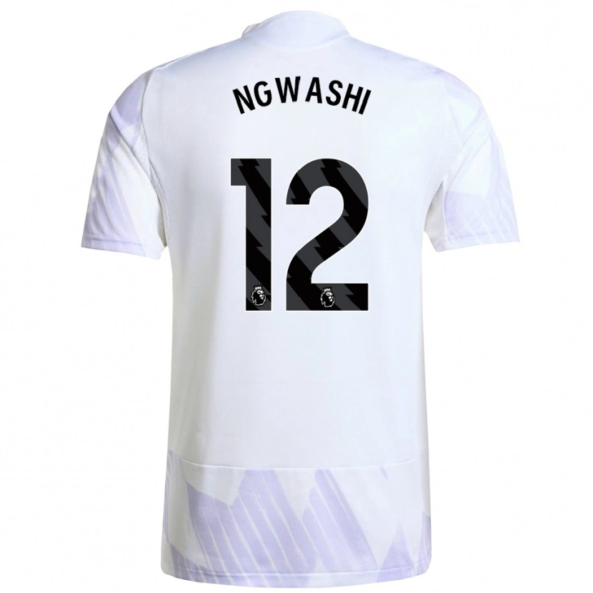DanxenキッズJayden Ngwashi#12ホワイト パープル パープルアウェイシャツ2025/26ジャージーユニフォーム