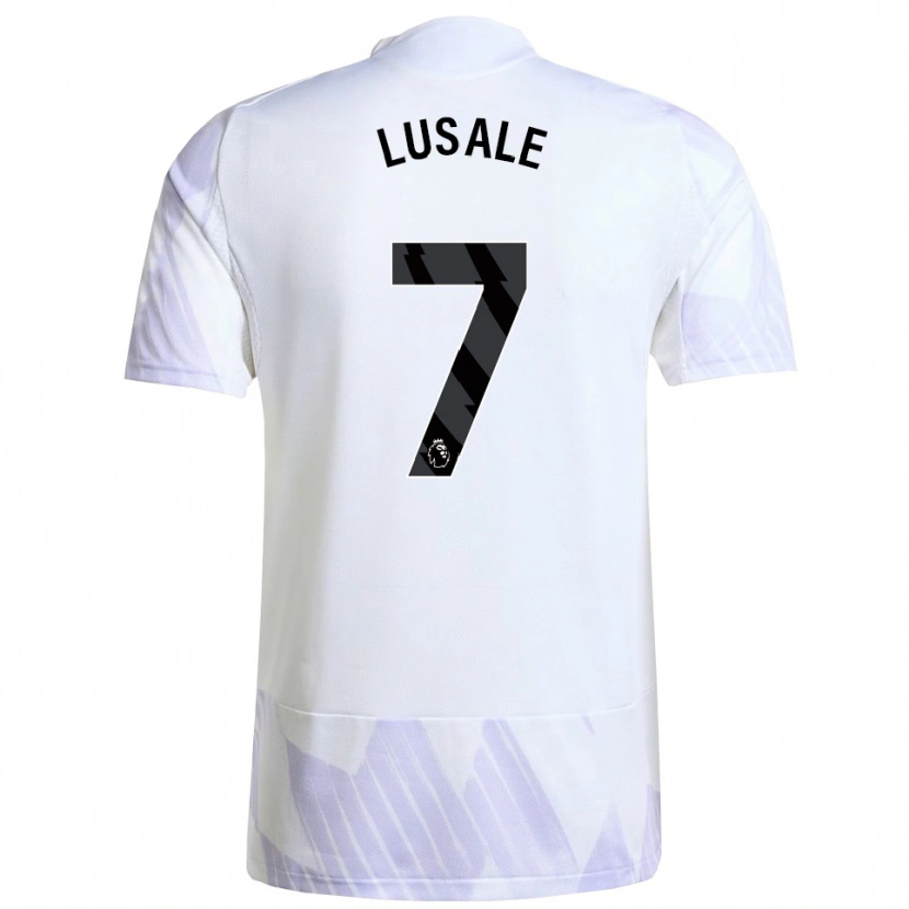 DanxenキッズSamuel Lusale#7ホワイト パープル パープルアウェイシャツ2025/26ジャージーユニフォーム
