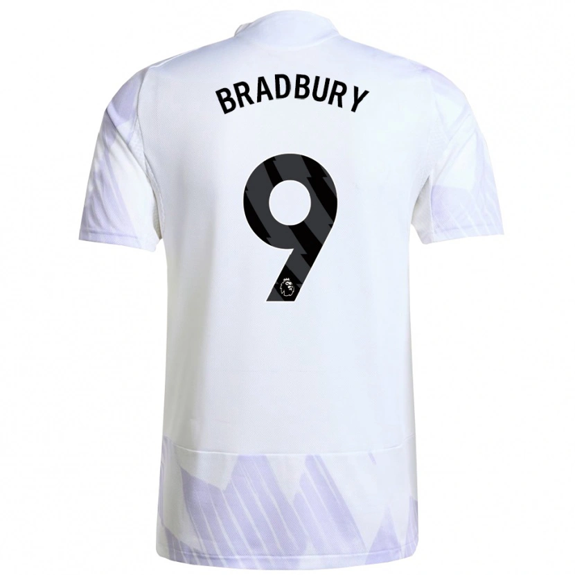 DanxenキッズLouie Bradbury#9ホワイト パープル パープルアウェイシャツ2025/26ジャージーユニフォーム