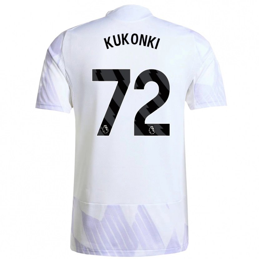 Danxenキッズゴッドウィル・クコンキ#72ホワイト パープル パープルアウェイシャツ2025/26ジャージーユニフォーム