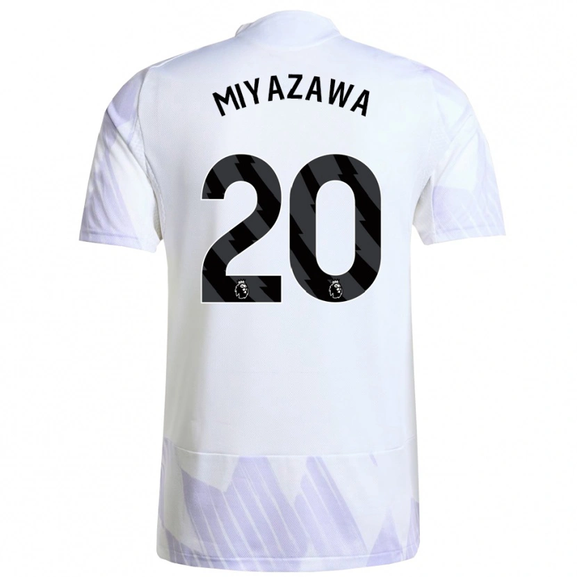 Danxenキッズ宮澤ひなた#20ホワイト パープル パープルアウェイシャツ2025/26ジャージーユニフォーム