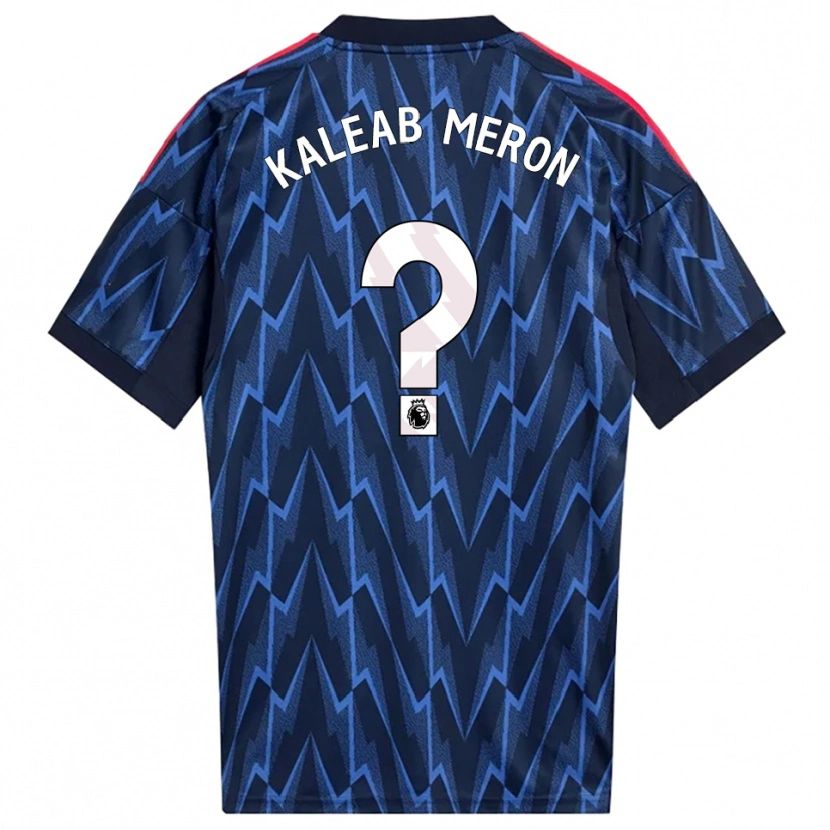 DanxenキッズKaleab Meron#0ネイビー レッドアウェイシャツ2025/26ジャージーユニフォーム