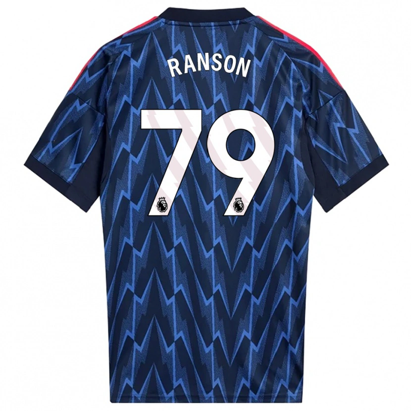 DanxenキッズKhari Ranson#79ネイビー レッドアウェイシャツ2025/26ジャージーユニフォーム