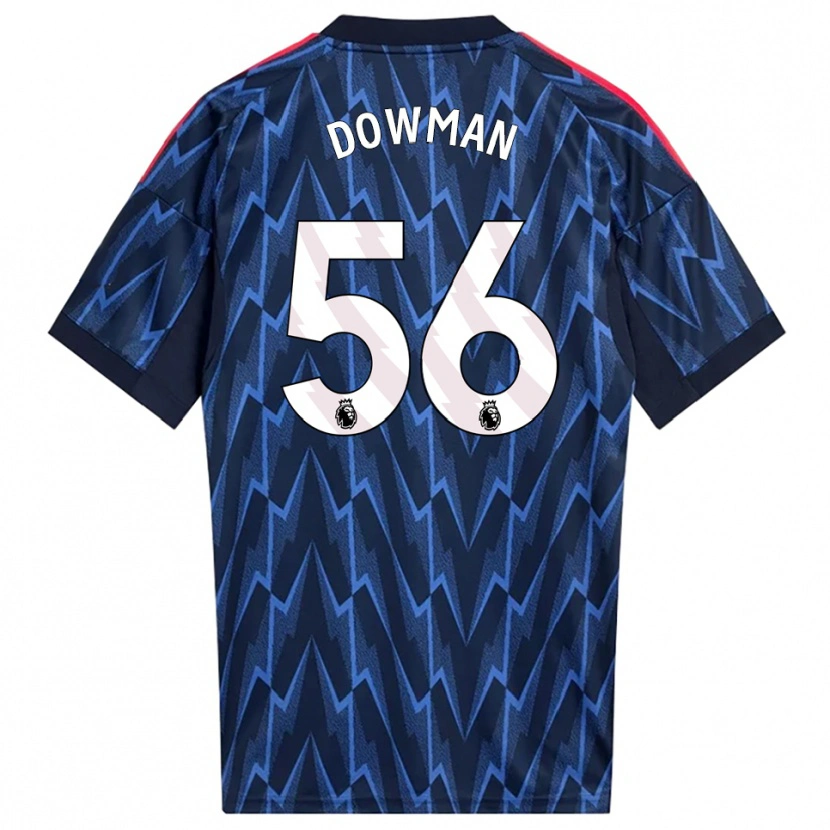 DanxenキッズMax Dowman#56ネイビー レッドアウェイシャツ2025/26ジャージーユニフォーム