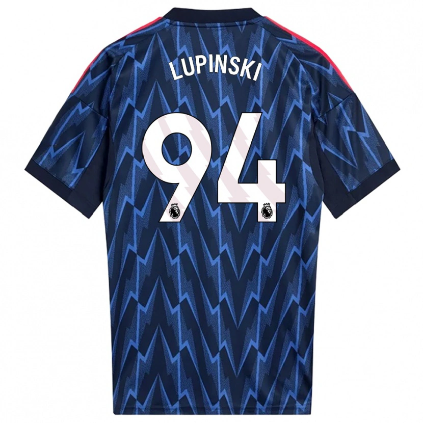 DanxenキッズRemi Lupinski#94ネイビー レッドアウェイシャツ2025/26ジャージーユニフォーム