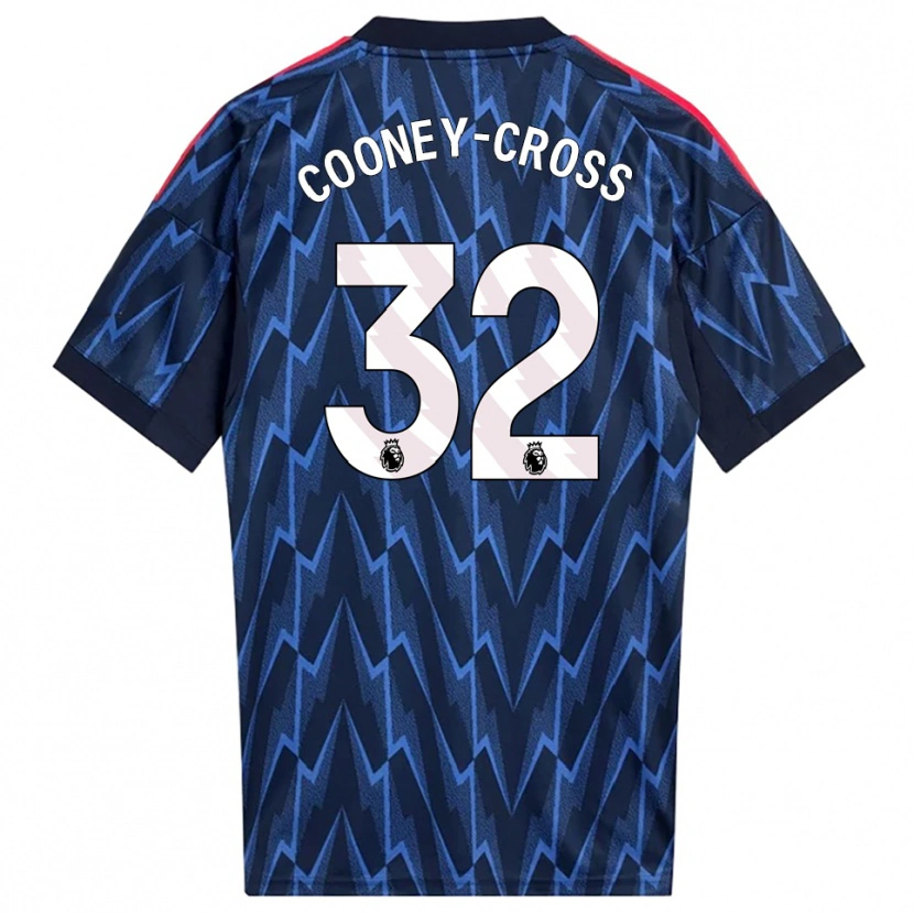 Danxenキッズクーニー・クロス#32ネイビー レッドアウェイシャツ2025/26ジャージーユニフォーム