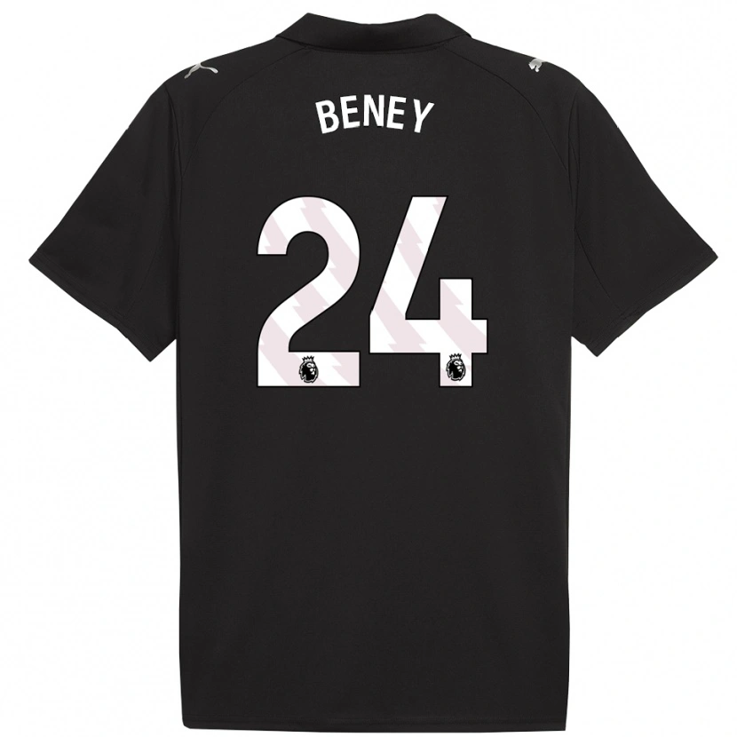 DanxenキッズIman Beney#24ブラック ホワイトアウェイシャツ2025/26ジャージーユニフォーム