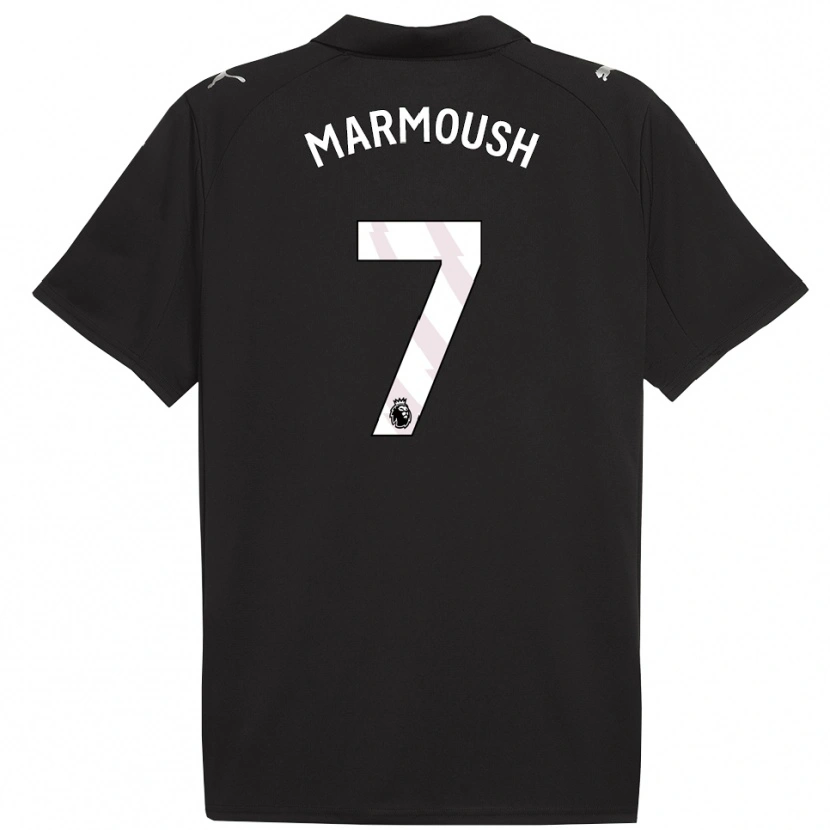 Danxenキッズオマル・マーモウシュ#7ブラック ホワイトアウェイシャツ2025/26ジャージーユニフォーム