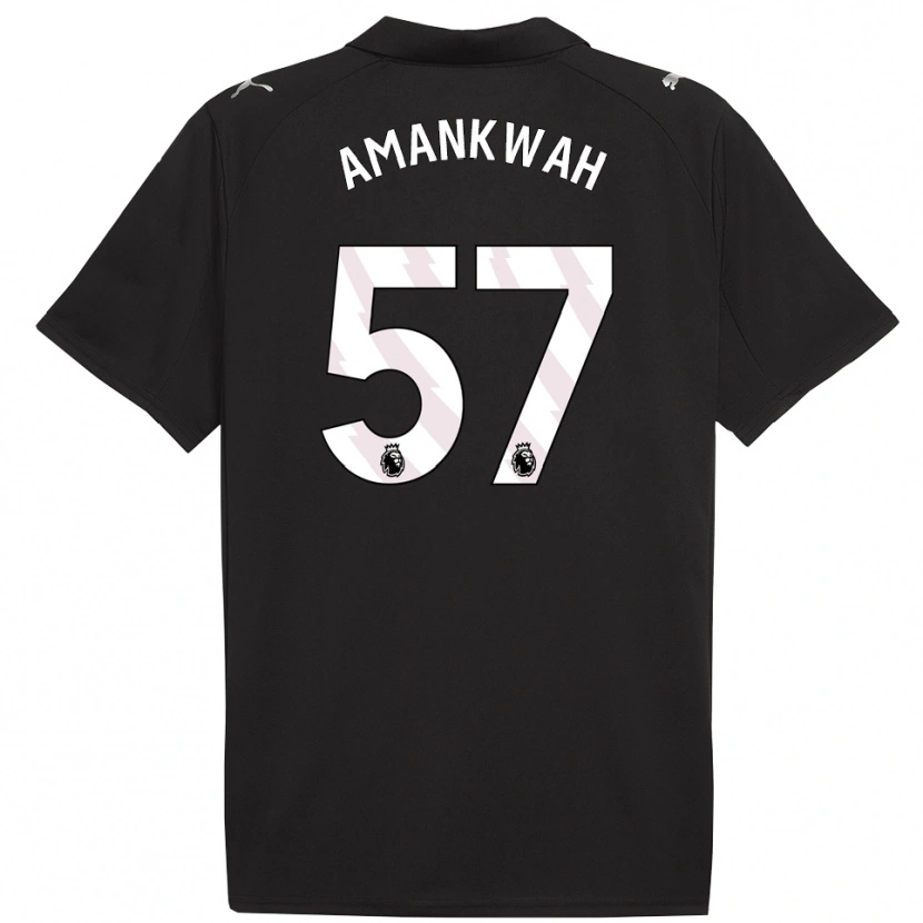 Danxenキッズイエボア・アマンクワ#57ブラック ホワイトアウェイシャツ2025/26ジャージーユニフォーム