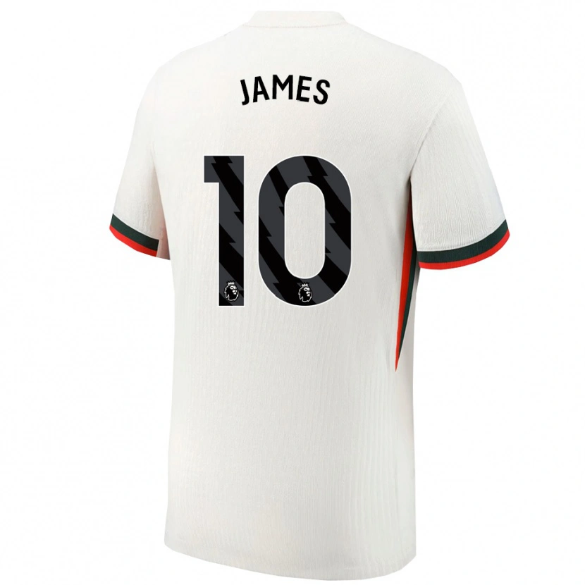 Danxenキッズローレン・ジェームズ#10ホワイト グリーンアウェイシャツ2025/26ジャージーユニフォーム
