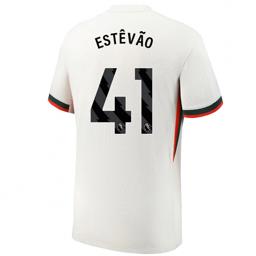 Danxenキッズエステバン・ウィリアン・アウメイダ・ジ・#41ホワイト グリーンアウェイシャツ2025/26ジャージーユニフォーム