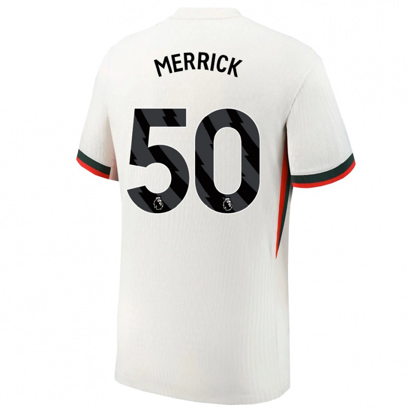 Danxenキッズマックス・メリック#50ホワイト グリーンアウェイシャツ2025/26ジャージーユニフォーム