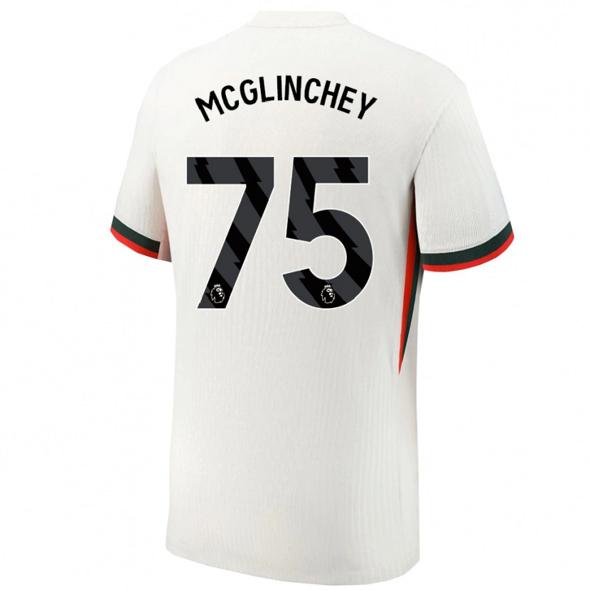 DanxenキッズHarry Mcglinchley#75ホワイト グリーンアウェイシャツ2025/26ジャージーユニフォーム
