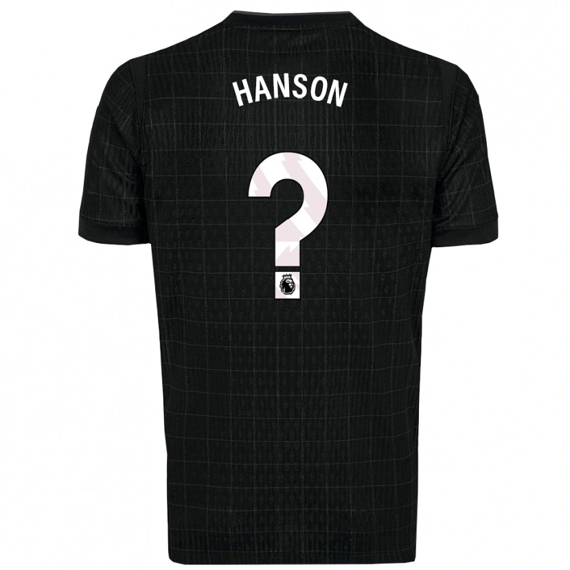 DanxenキッズCayon Hanson#0ブラック グレーアウェイシャツ2025/26ジャージーユニフォーム