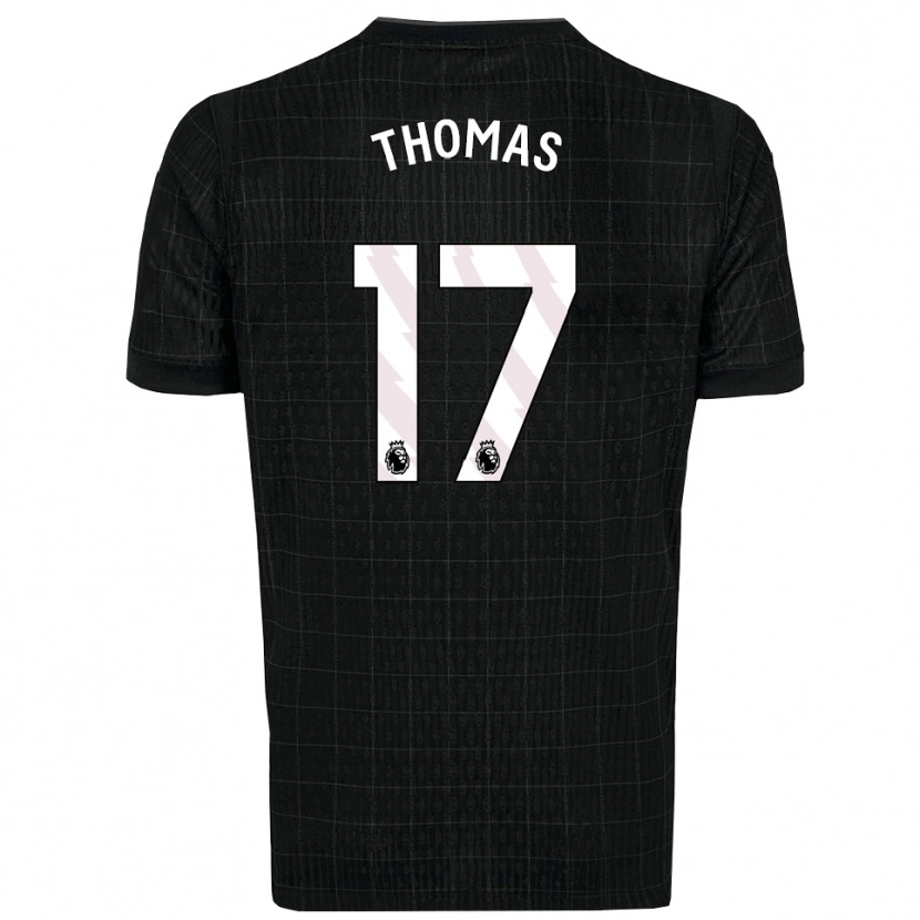 DanxenキッズMartha Thomas#17ブラック グレーアウェイシャツ2025/26ジャージーユニフォーム