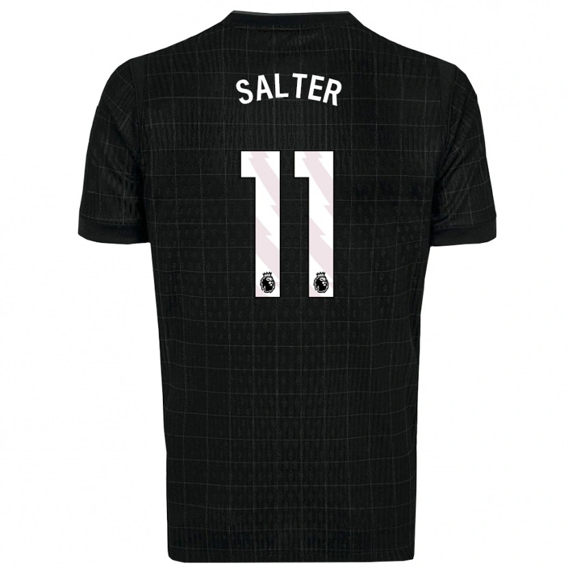 DanxenキッズOliver Salter#11ブラック グレーアウェイシャツ2025/26ジャージーユニフォーム