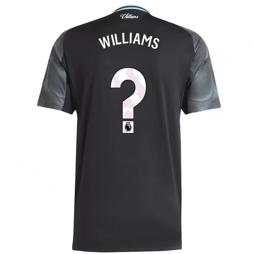 DanxenキッズFabian Williams#0ブラック スカイブルーアウェイシャツ2025/26ジャージーユニフォーム