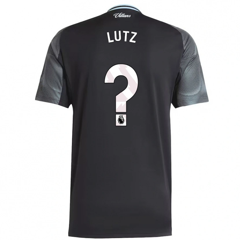 DanxenキッズCharlie Lutz#0ブラック スカイブルーアウェイシャツ2025/26ジャージーユニフォーム