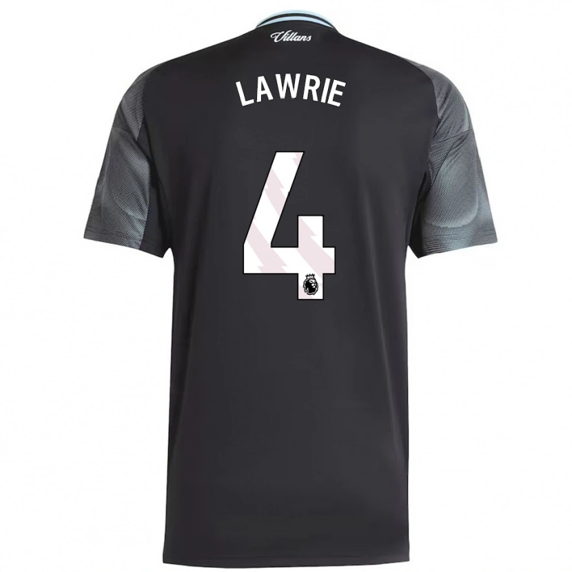 DanxenキッズFreddie Lawrie#4ブラック スカイブルーアウェイシャツ2025/26ジャージーユニフォーム