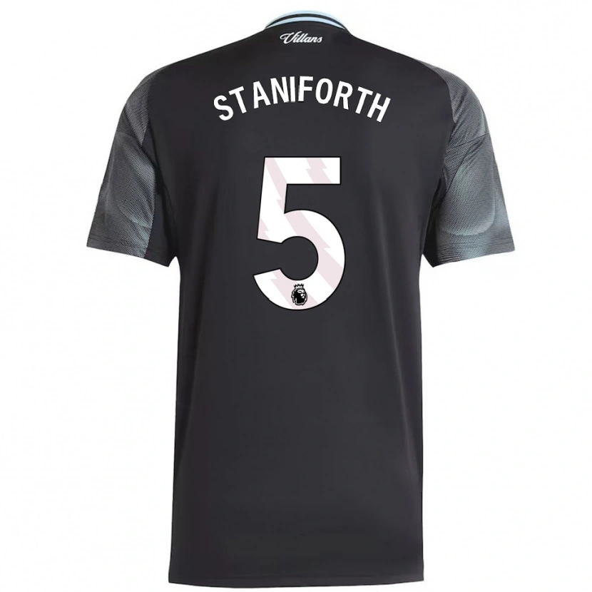 Danxenキッズルーシー・スタニフォース#5ブラック スカイブルーアウェイシャツ2025/26ジャージーユニフォーム