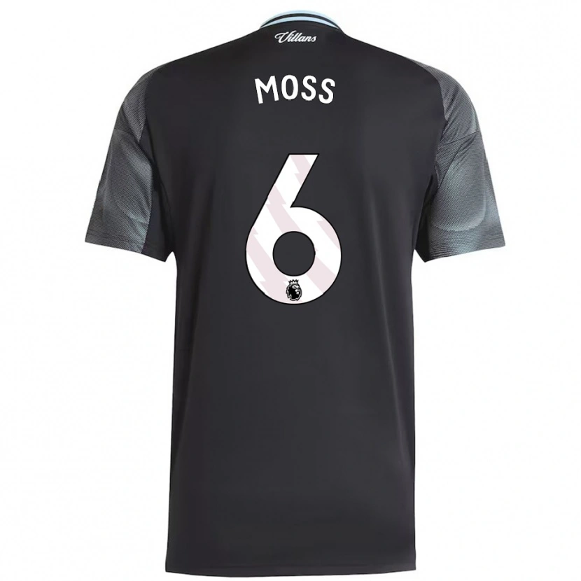 DanxenキッズLennon Moss#6ブラック スカイブルーアウェイシャツ2025/26ジャージーユニフォーム