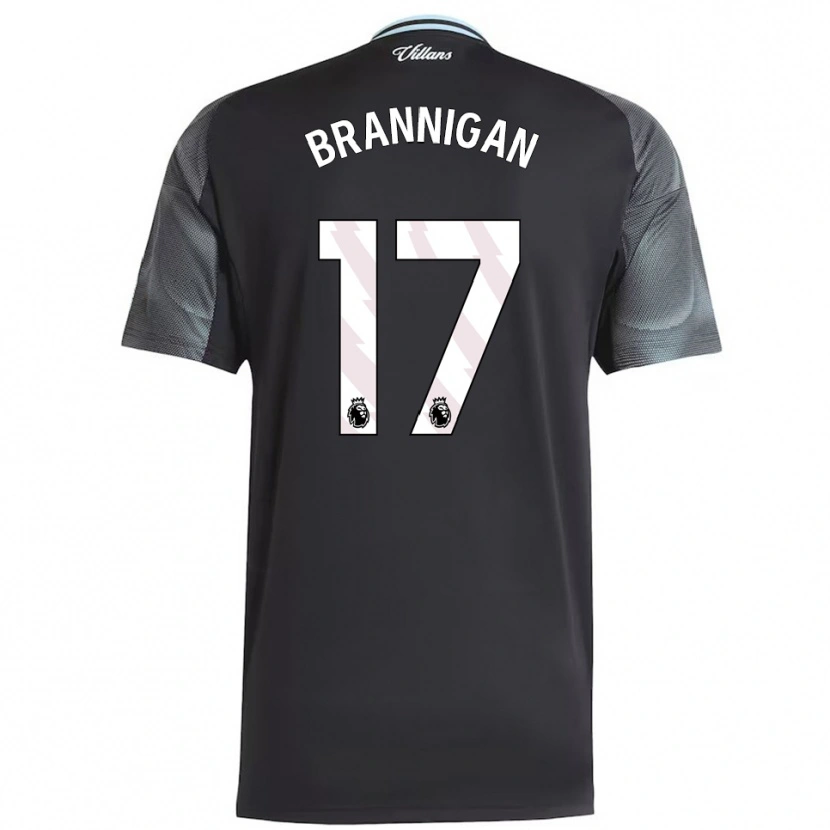 DanxenキッズCole Brannigan#17ブラック スカイブルーアウェイシャツ2025/26ジャージーユニフォーム