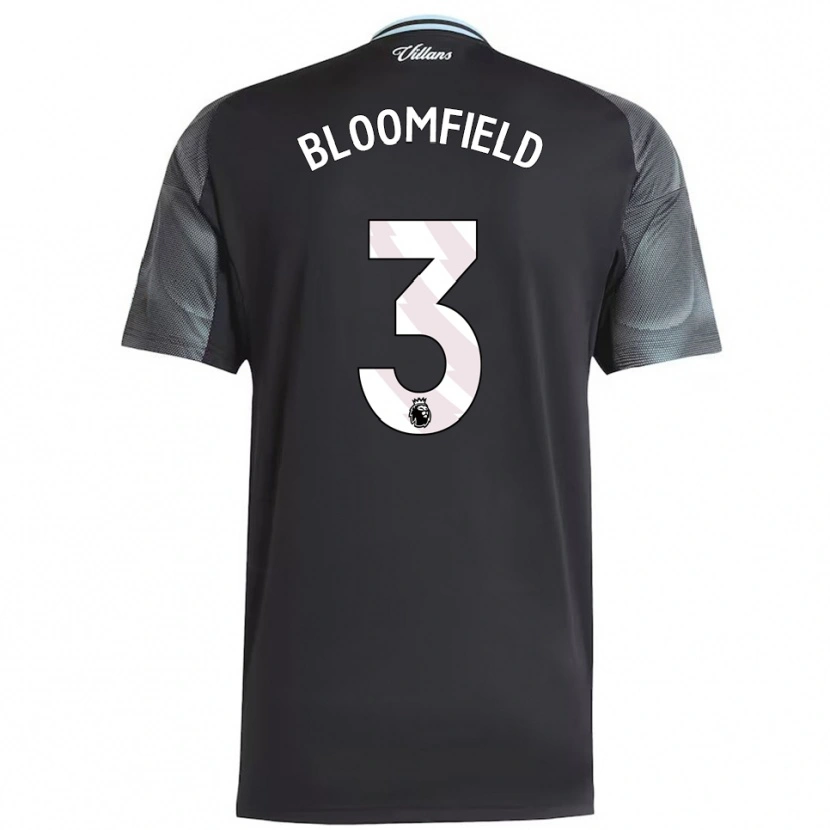 DanxenキッズTeddie Bloomfield#3ブラック スカイブルーアウェイシャツ2025/26ジャージーユニフォーム