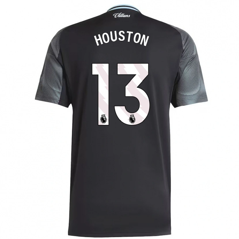 DanxenキッズTheo Houston#13ブラック スカイブルーアウェイシャツ2025/26ジャージーユニフォーム