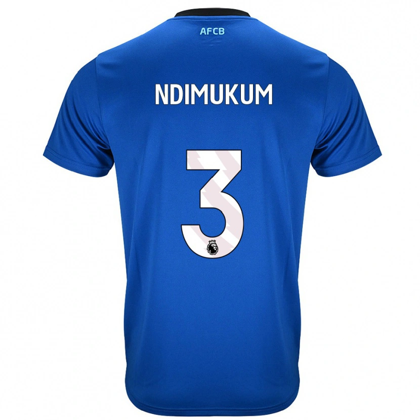 DanxenキッズDane Ndimukum#3ブルー ブラックアウェイシャツ2025/26ジャージーユニフォーム