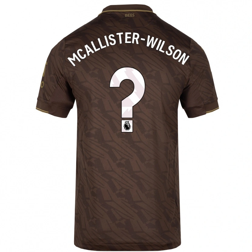 DanxenキッズZack Mcallister-Wilson#0ブラウン ゴールドアウェイシャツ2025/26ジャージーユニフォーム