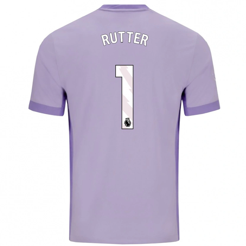 DanxenキッズWilliam Rutter#1タロ パープル ホワイトアウェイシャツ2025/26ジャージーユニフォーム