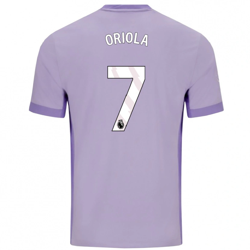 Danxenキッズネヘマイア・オリオラ#7タロ パープル ホワイトアウェイシャツ2025/26ジャージーユニフォーム