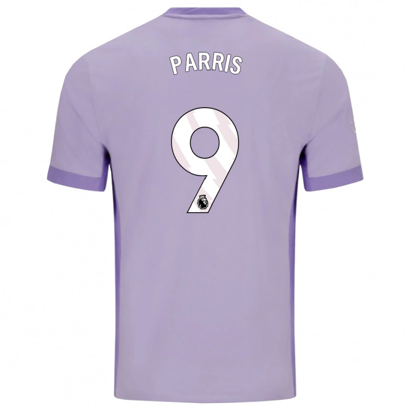 Danxenキッズニキータ・パリス#9タロ パープル ホワイトアウェイシャツ2025/26ジャージーユニフォーム