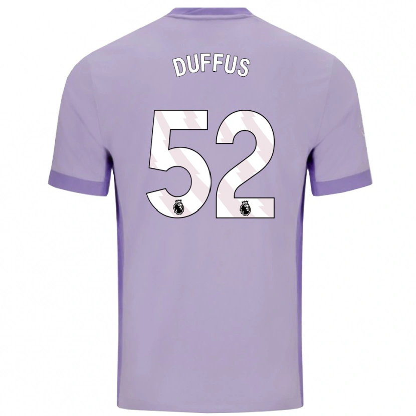 Danxenキッズジョシュア・ダファス#52タロ パープル ホワイトアウェイシャツ2025/26ジャージーユニフォーム